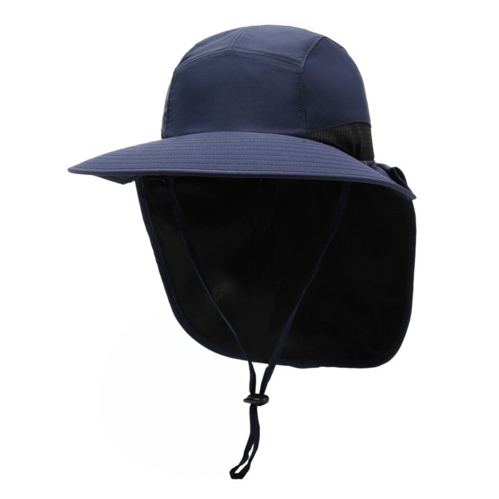 Sun Hat Wide Brim - シンプルなつば広アウトドアサンハット UVカット ネックフラップ付き フィッシャーマンキャップ 通気性 速乾性