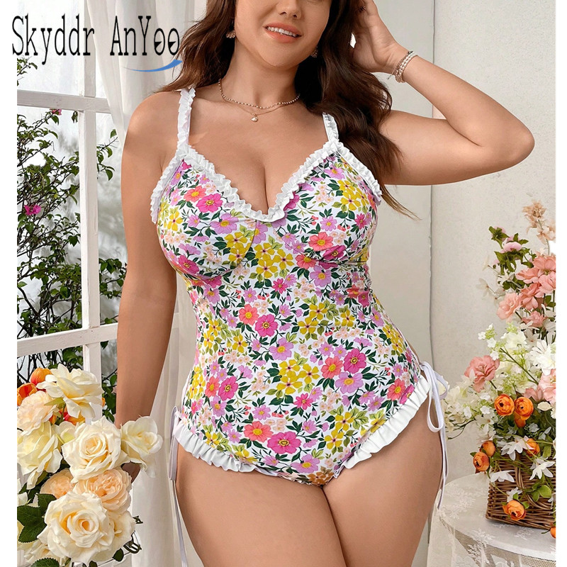 Summer Alt Clothing - ワンピース水着女性プラスサイズ水着 2025 フラワープリントセクシーなモノキニ水着夏のビーチウェア
