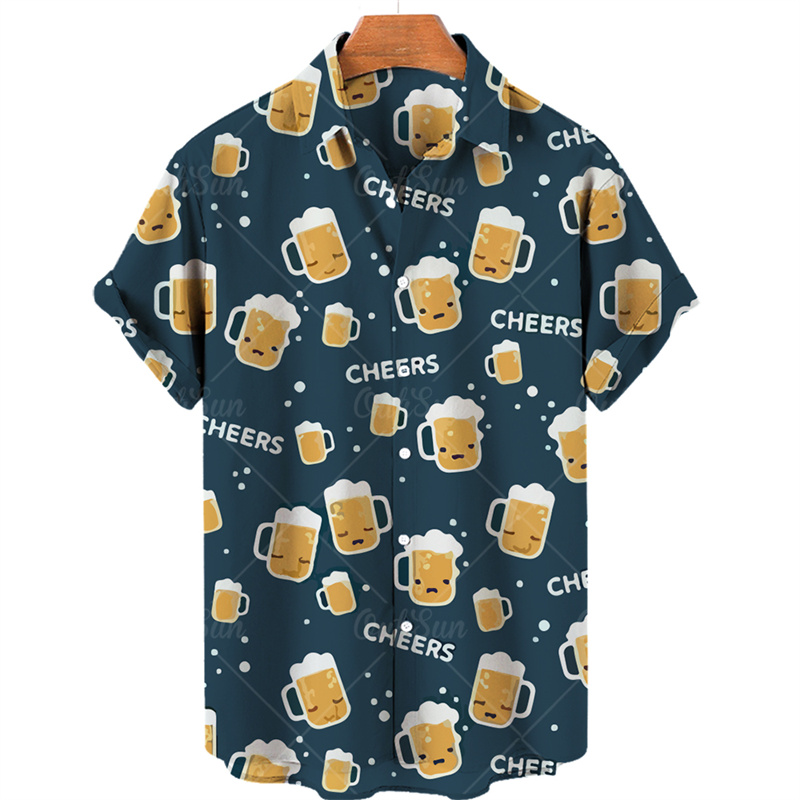 Summer Clothing Recommendations - メンズフローラルカジュアルTシャツ,特大の高級3Dプリント服,半袖,ビール,原宿トップス,販売,y2k