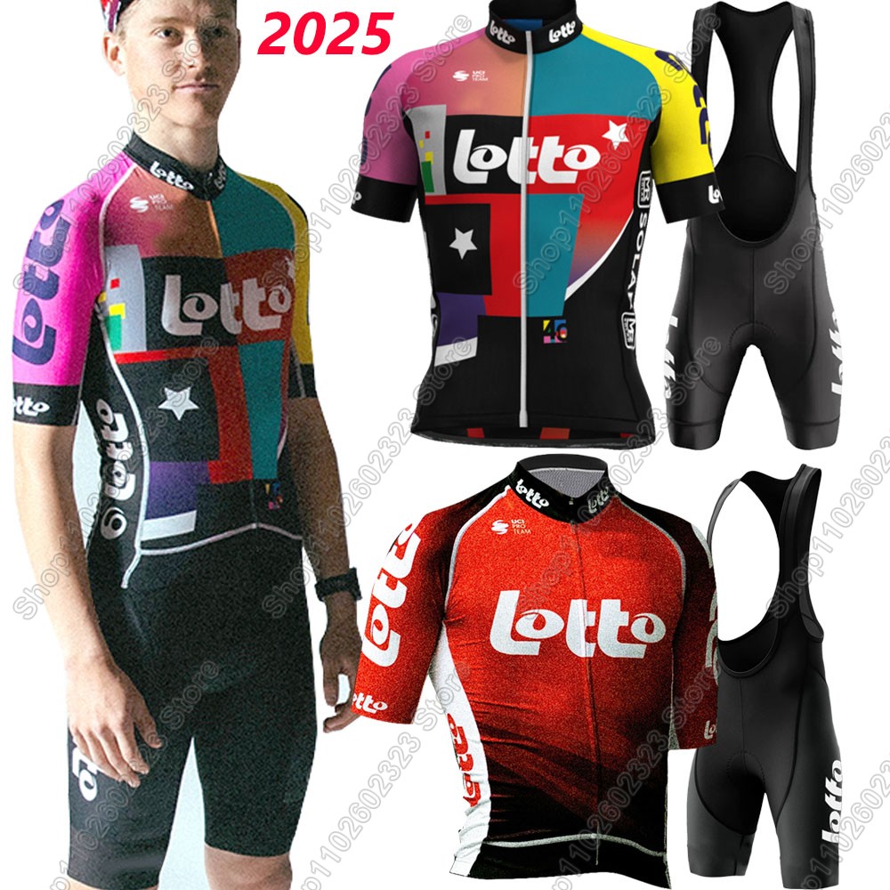 Summer Clothing Sale Men - ロトチーム2025サイクリングジャージセット サマーベルギー ウェア メンズキット ロードバイクシャツ スーツ
