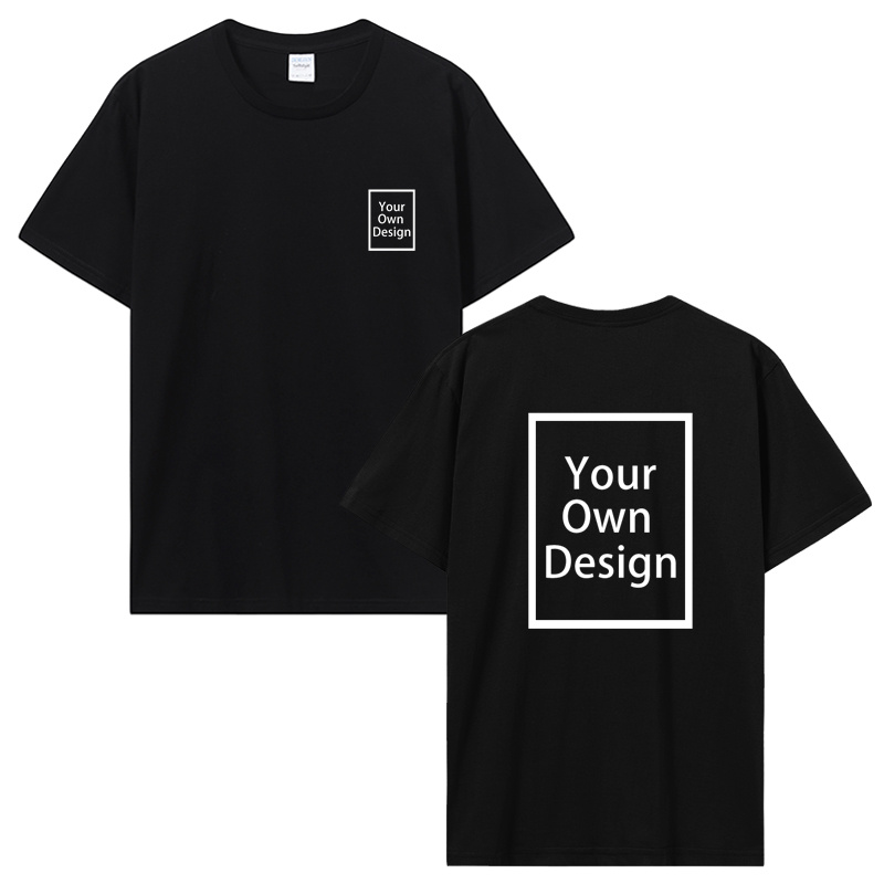 Summer Clothing Logo - カスタムコットンカスタマイズプリント半袖TシャツサマートップスDIYあなた好みの写真やロゴ入りコットンTシャツメンズ服