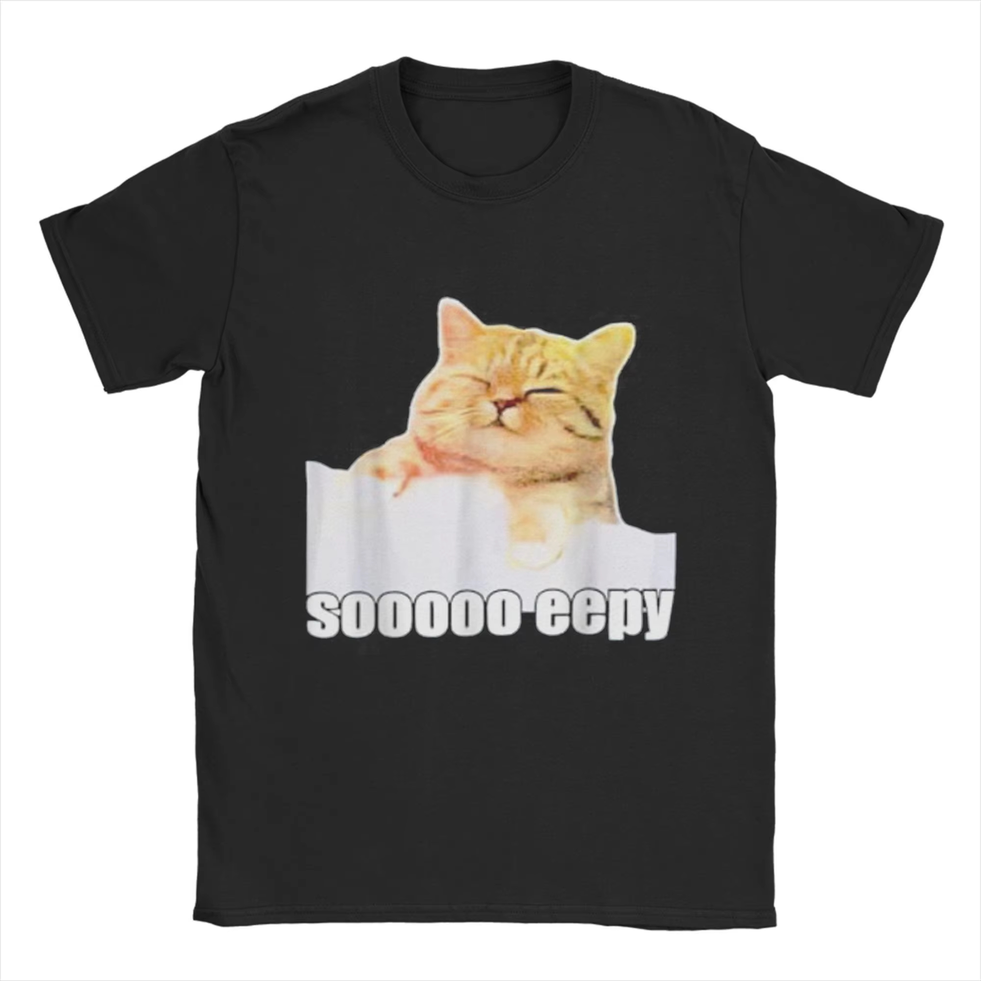 Summer Clothing Gif - 2026 メンズ Tシャツ Eepy Cat Sleepy
