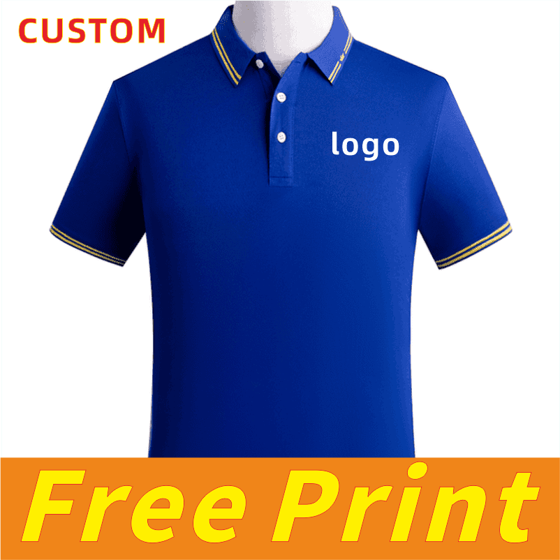 Summer Clothing Logo - 純綿カジュアルTシャツカスタム夏ポロシャツシャツロゴ刺繍ロゴロゴロゴ入り男女服