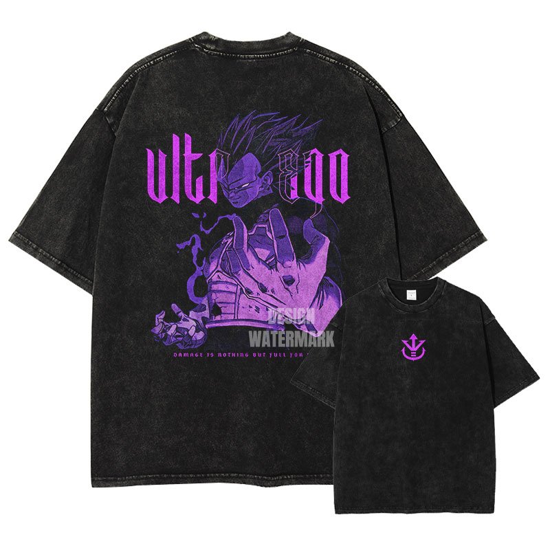 Summer Clothing Ego - ウォッシュド加工 2026年夏 ドラゴンボール オーバーサイズTシャツ 高品質 100%コットン