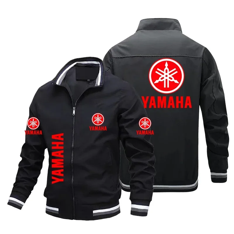 Summer Clothing Logo - 2025年ニューサマーメンズヤマハロゴプリントカスタムジャケットファッションバイクバイカージャケットボンバージャケットメンズ服コート