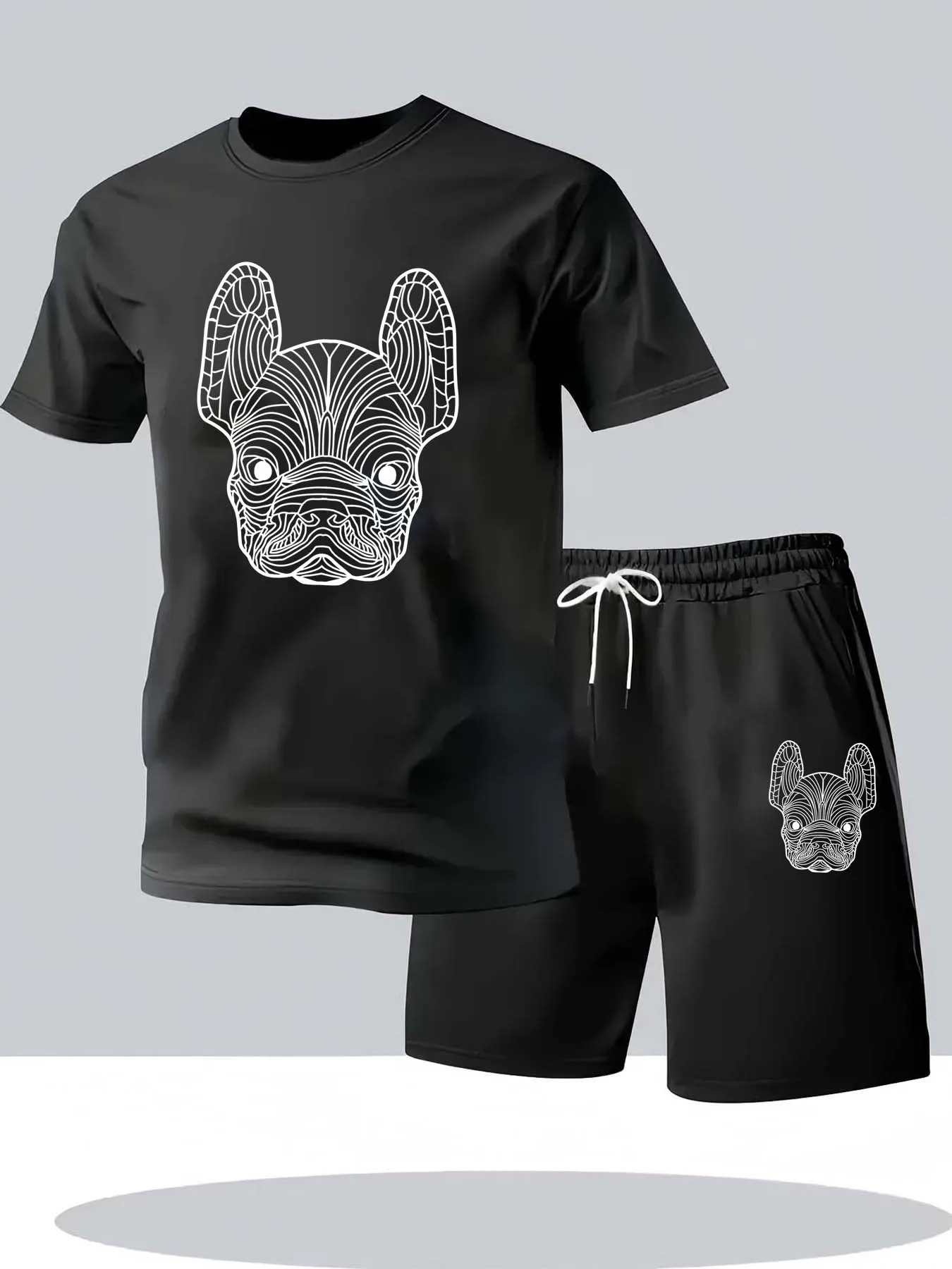 Summer Clothing Beach - 夏のメンズ速乾カジュアル半袖Tシャツとショートパンツセットシティストリートファッションランニングスポーツ2ピーススーツ