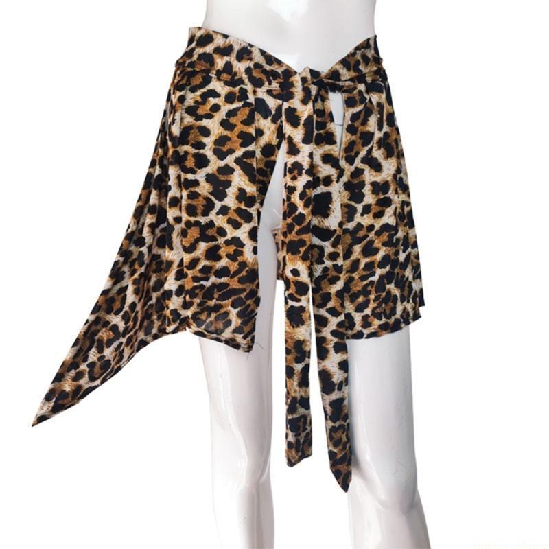 Sarong Pareo Wrap - 31BF レディースヒョウ柄ビーチパレオサロンビキニ水着カバーアップ水着ショートラップスカートストリートギフト