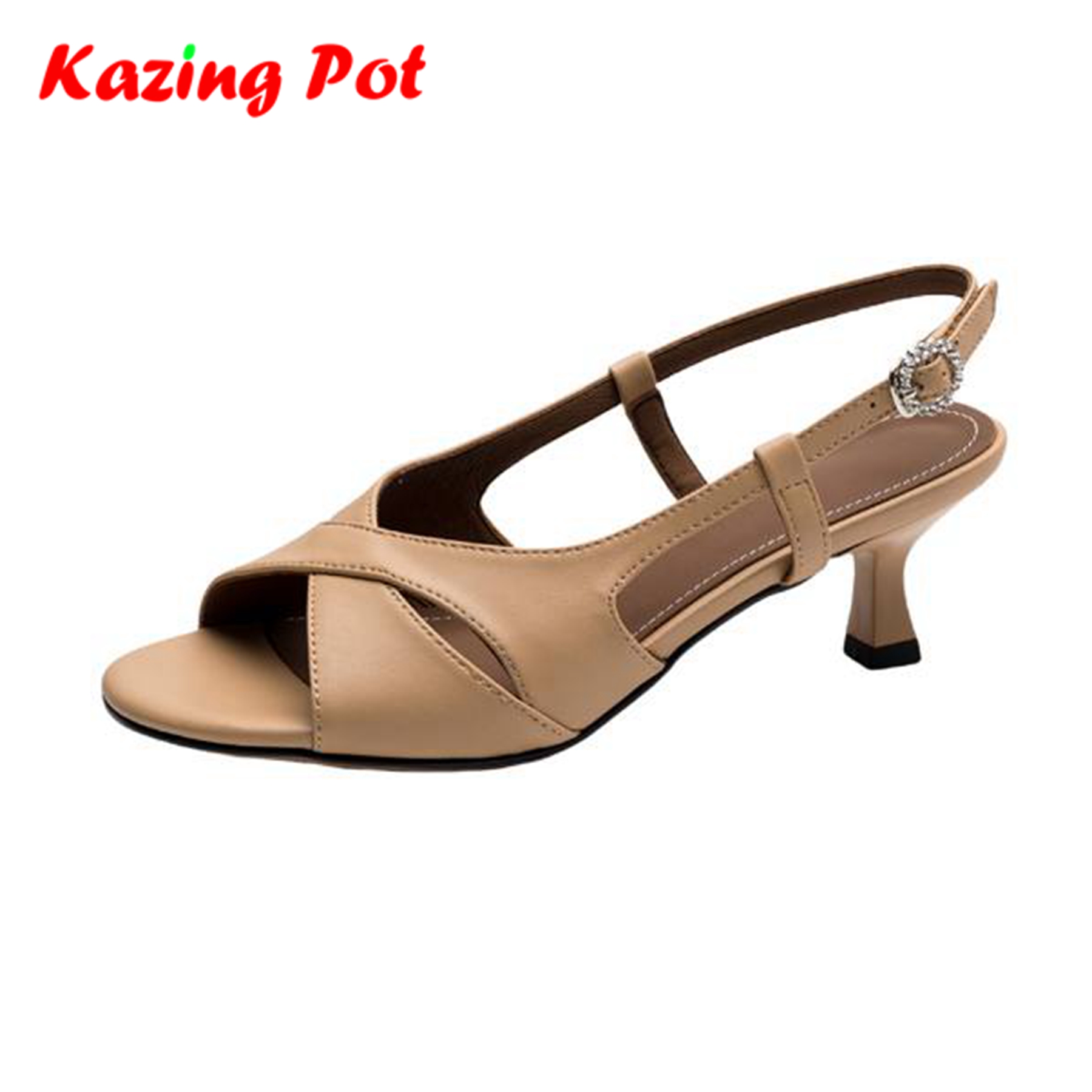 Summer Light Clothing - Krazing Pot ベーシック衣類クラシックシープスキンメッドヒールピープトウサマーシューズパーティーゴージャスカジュアルモダンウェア女性サンダル