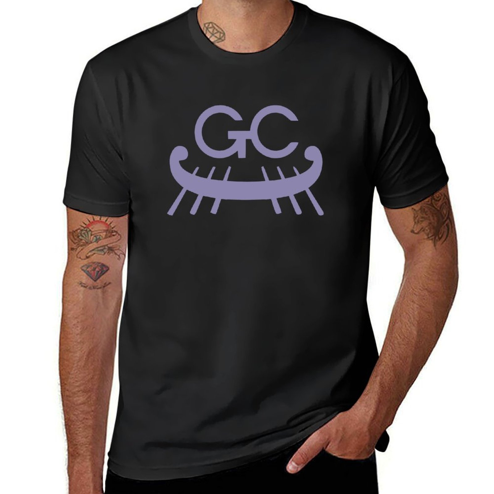Summer Clothing Logo - メンズギャレーラTシャツ会社ロゴ紫,速乾性,美的,夏のトップス,大きなTシャツ