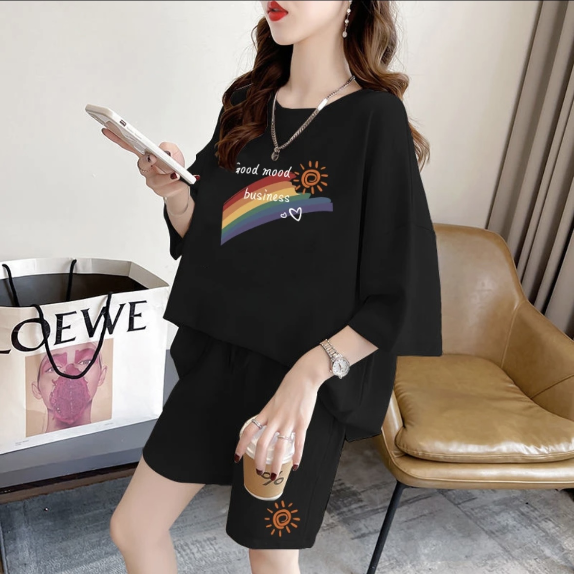 Summer Clothing Beach - ファッションレディースサマーショートパンツセット、スポーツウェア、オーバーサイズ半袖Tシャツ、2ピースセット、スポーツウェア、レディースカジュアルウェア