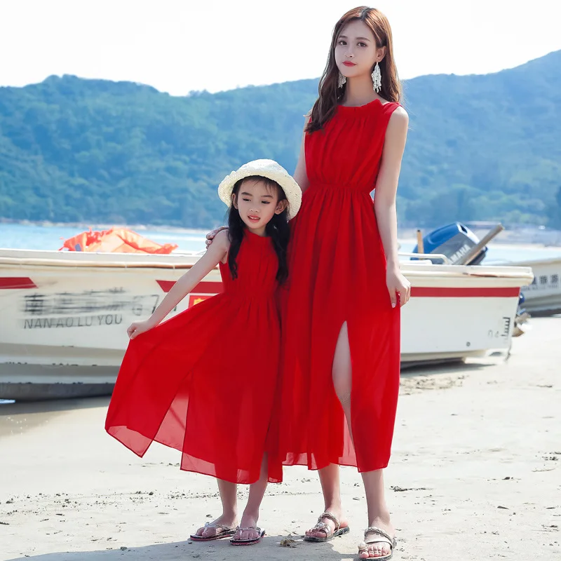 ママと女の子の赤ちゃんの休暇ルックドレス母娘マッチングリゾー - Summer Clothing Resort のレビューと価格