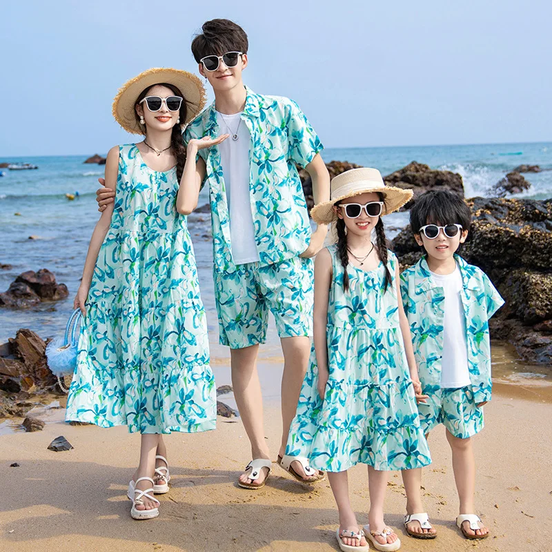 家族のためのマッチングバケーションウェアセット,ビーチウェア - Summer Clothing Resort のレビューと価格