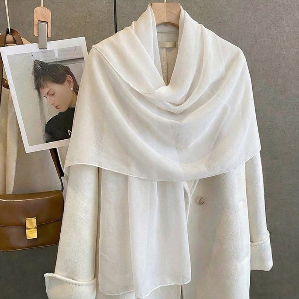 ソリッドカラーの薄いショールシフォン通気性スカーフ日焼け止め - Sarong Pareo Wrap のレビューと価格