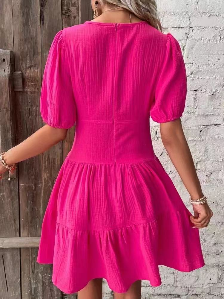 パーティードレス女性夏の新ファッションディープ V バブルス - Summer Clothing Resort のレビューと価格