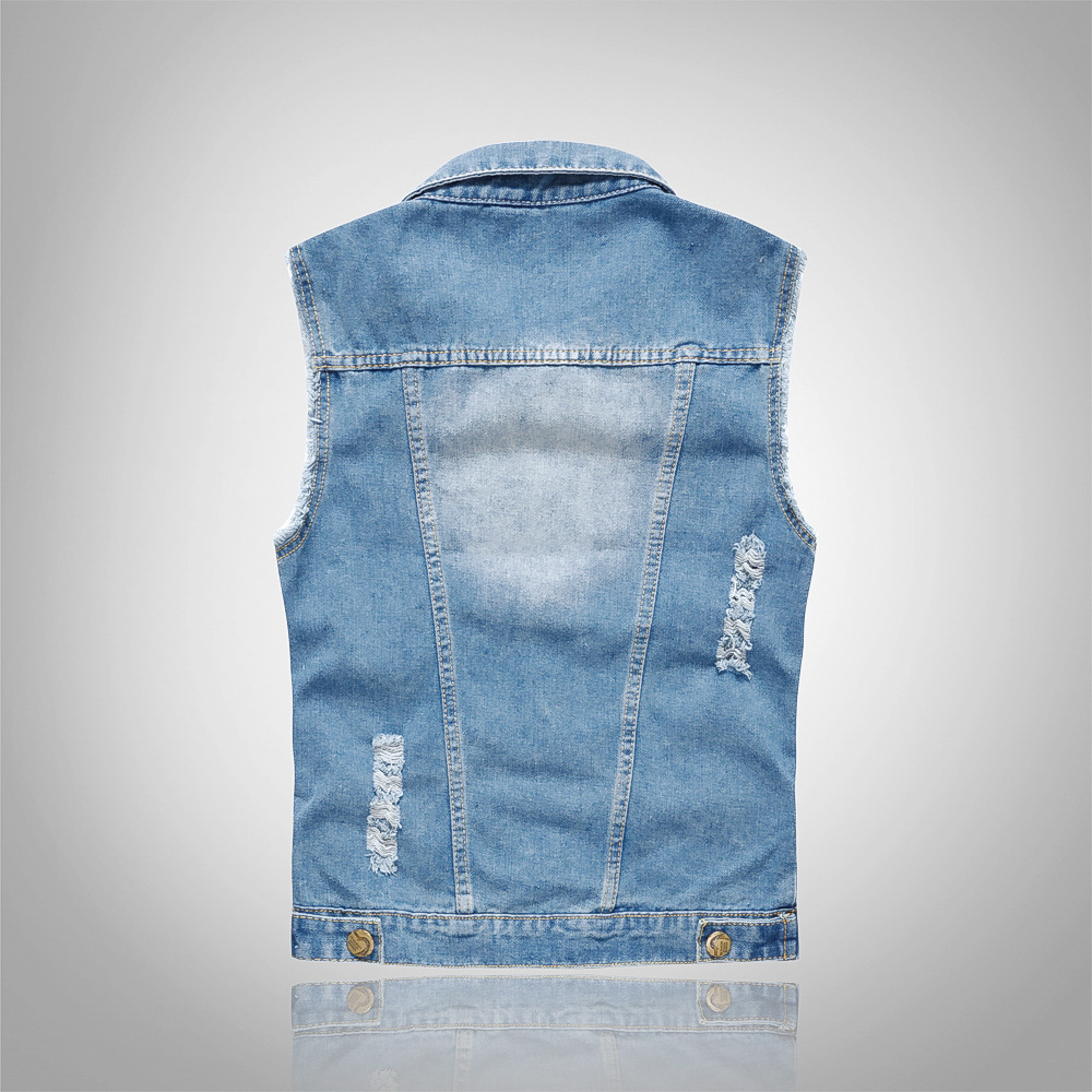 トレンドのメンズバイクウェア：ライトブルーデニムジャケット、 - Summer Light Clothing のレビューと価格