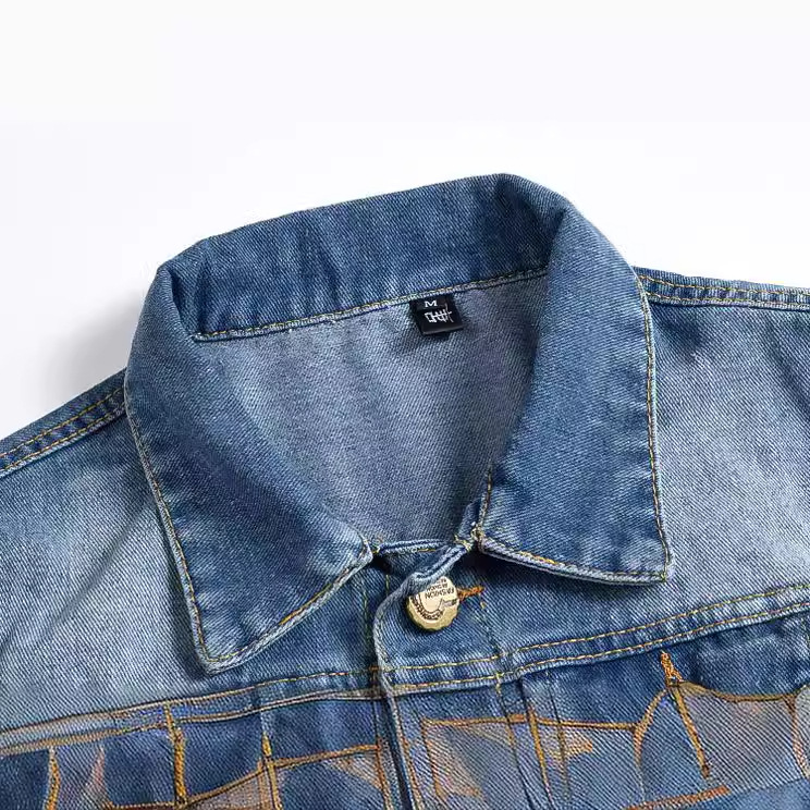 トレンドのメンズバイクウェア：ライトブルーデニムジャケット、 - Summer Light Clothing のレビューと価格