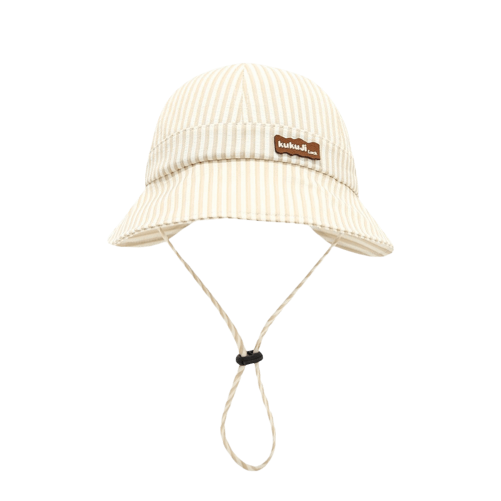 新しいストライプ柄ベビーバケットハット、調節可能で通気性のあ - Sun Hat Wide Brim のレビューと価格