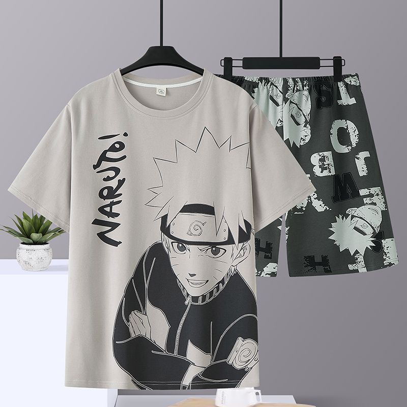 ナルトアニメシリーズ夏綿メンズパジャマ半袖セットナルトナルト - Summer Clothing Recommendations のレビューと価格