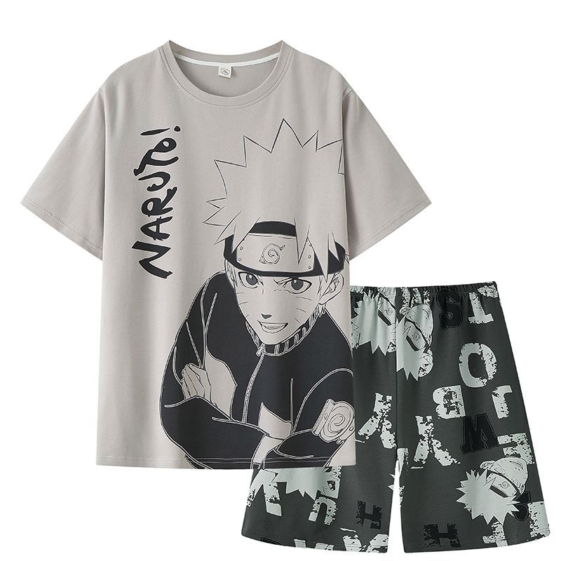 ナルトアニメシリーズ夏綿メンズパジャマ半袖セットナルトナルト - Summer Clothing Recommendations のレビューと価格