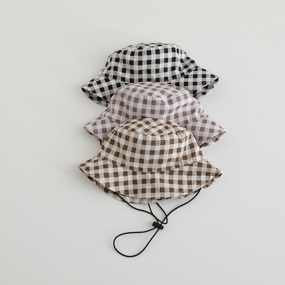 つば広秋用サンハット ベビーチェック柄フィッシャーマンハット - Sun Hat Wide Brim のレビューと価格