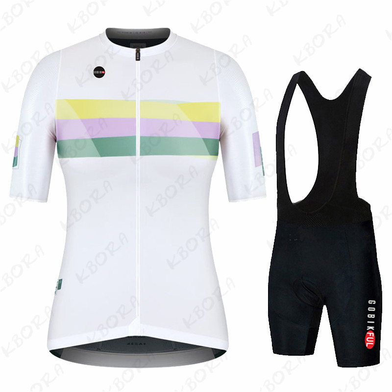 KBORA-女性用サイクリングセット,半袖服,Rainbow - Summer Clothing Sale Men のレビューと価格
