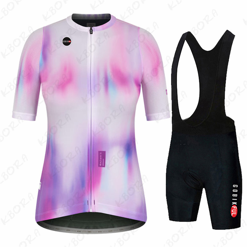 KBORA-女性用サイクリングセット,半袖服,Rainbow - Summer Clothing Sale Men のレビューと価格