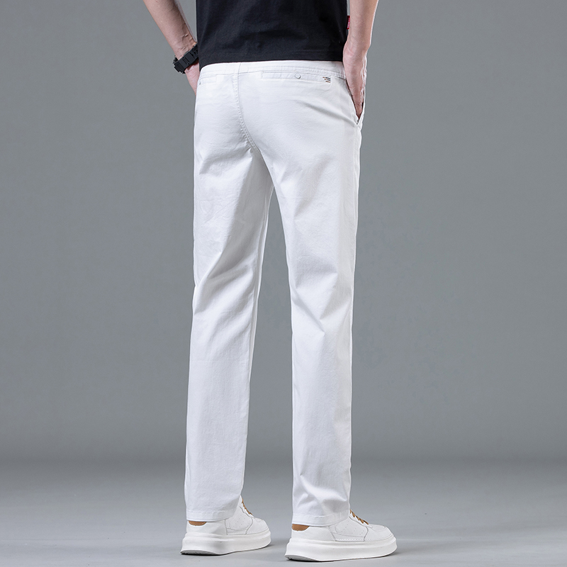 夏のメンズライトフィットストレートホワイトパンツデイリーカジ - Summer Light Clothing のレビューと価格