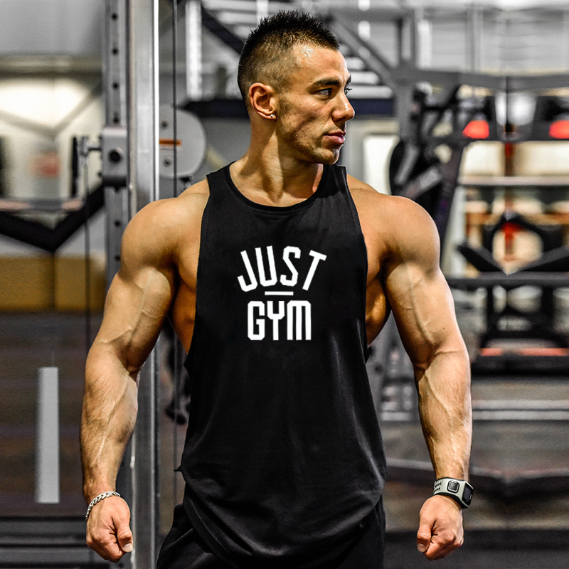 JUST GYMロゴ ジムウェア メンズ コットン フィット - Summer Clothing Logo のレビューと価格