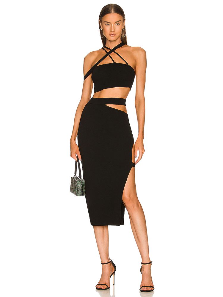 女性用包帯スーツ,2ピースセット,セクシー,タイト,カットア - Summer Alt Clothing のレビューと価格