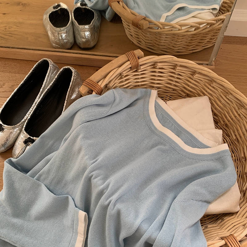 100%コットン製 レディース Oネック カラーブロック 長 - Summer Clothing Types のレビューと価格
