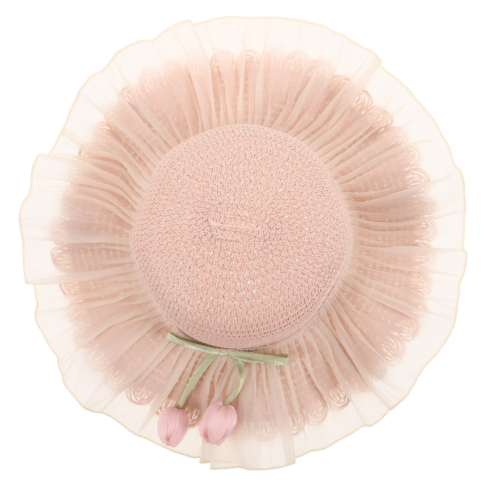 女の子用夏用麦わら帽子、調節可能なストラップ付き、広いつば、 - Sun Hat Wide Brim のレビューと価格