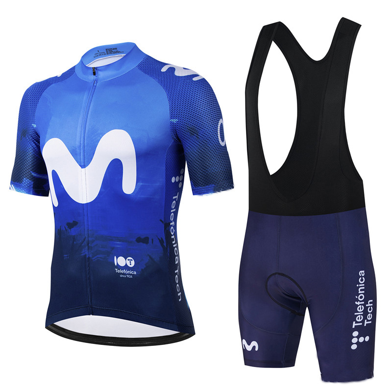 Movistar プロチーム夏サイクリングジャージスーツメン - Summer Clothing Sale Men のレビューと価格