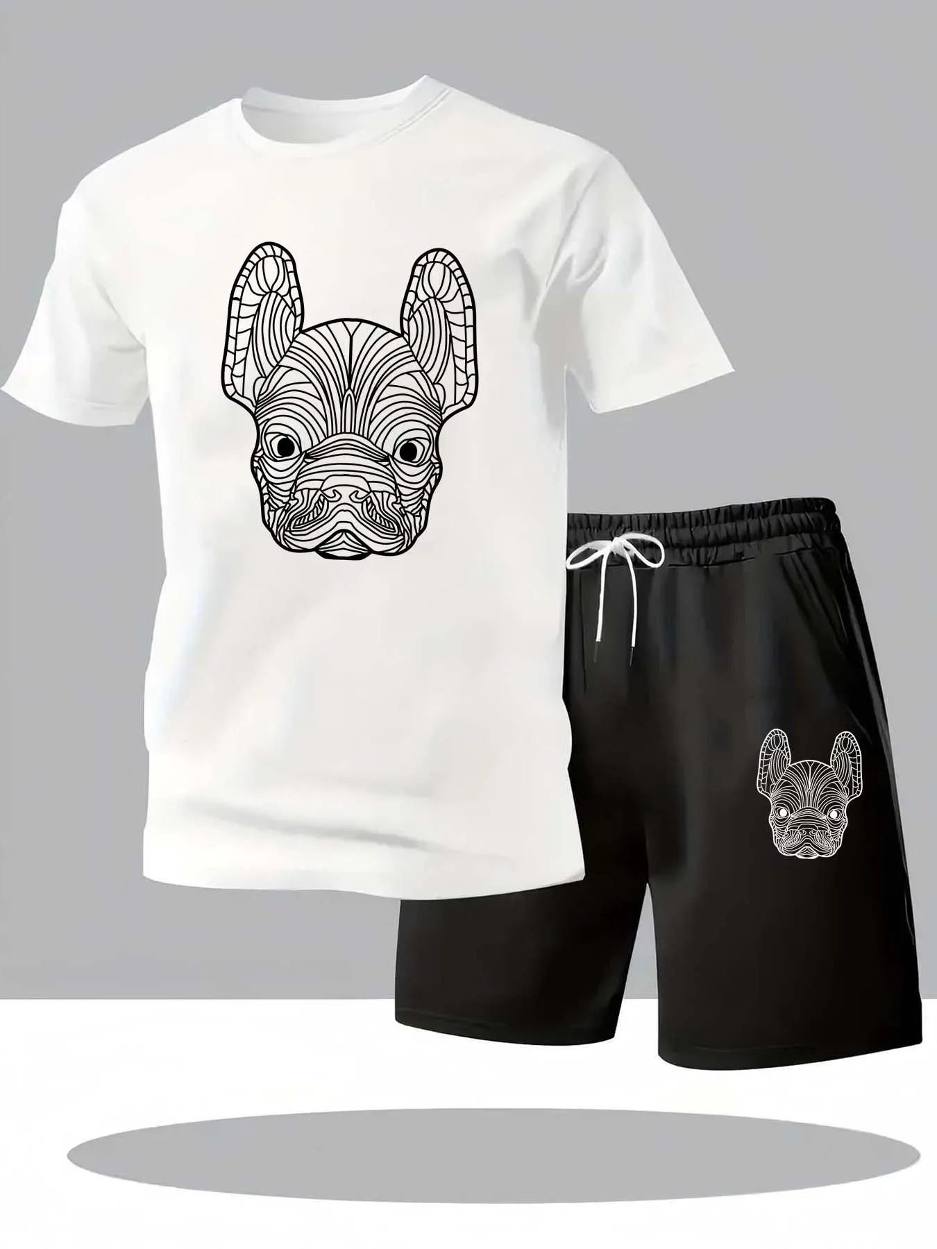 夏のメンズ速乾カジュアル半袖Tシャツとショートパンツセットシ - Summer Clothing Beach のレビューと価格