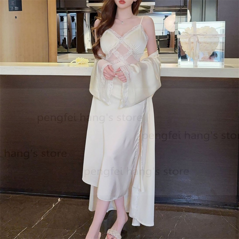 2025 秋と冬の新パジャマ女性エレガントなウェディングロー - Summer House Clothing のレビューと価格