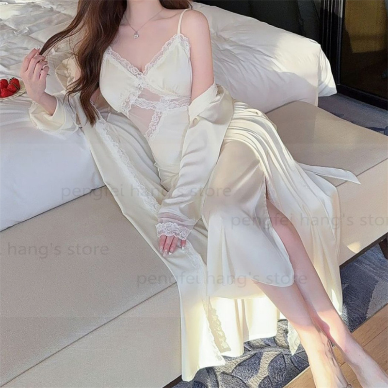 2025 秋と冬の新パジャマ女性エレガントなウェディングロー - Summer House Clothing のレビューと価格