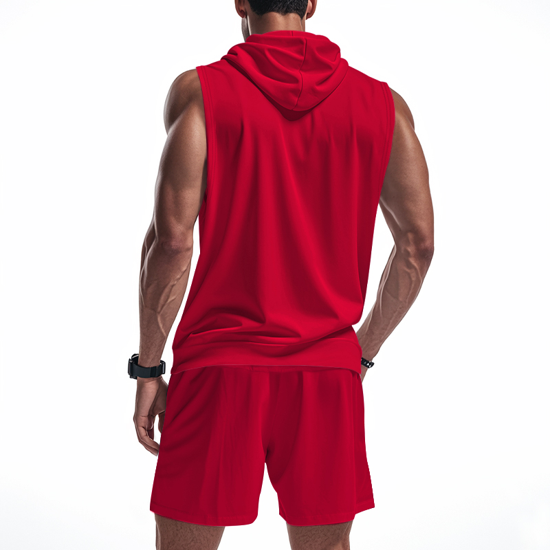 メンズスーツ ノースリーブフーディー ツーピースセット |  - Summer Clothing Sets のレビューと価格