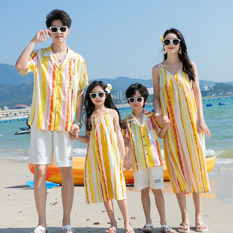 家族向けビーチウェアセット,バケーションウェア,親子服,娘, - Summer Clothing Resort のレビューと価格