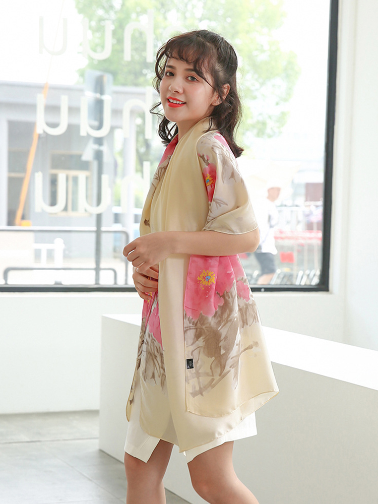 高品質エレガントな女性シルクスカーフサロンビーチラップロング - Sarong Pareo Wrap のレビューと価格