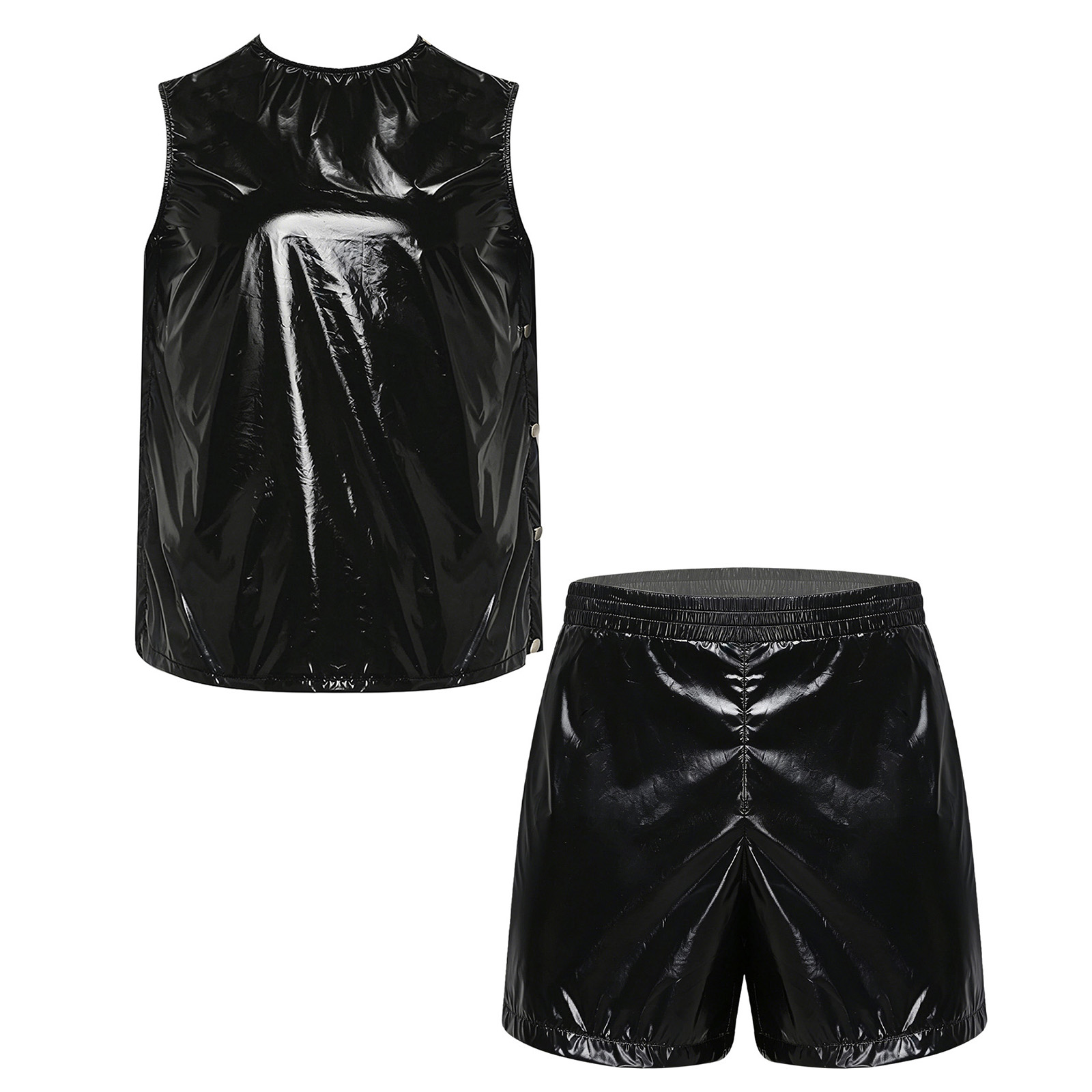 メンズ防水汗止めトラックスーツタンクトップとサイドボタン付き - Summer Clothing Us のレビューと価格