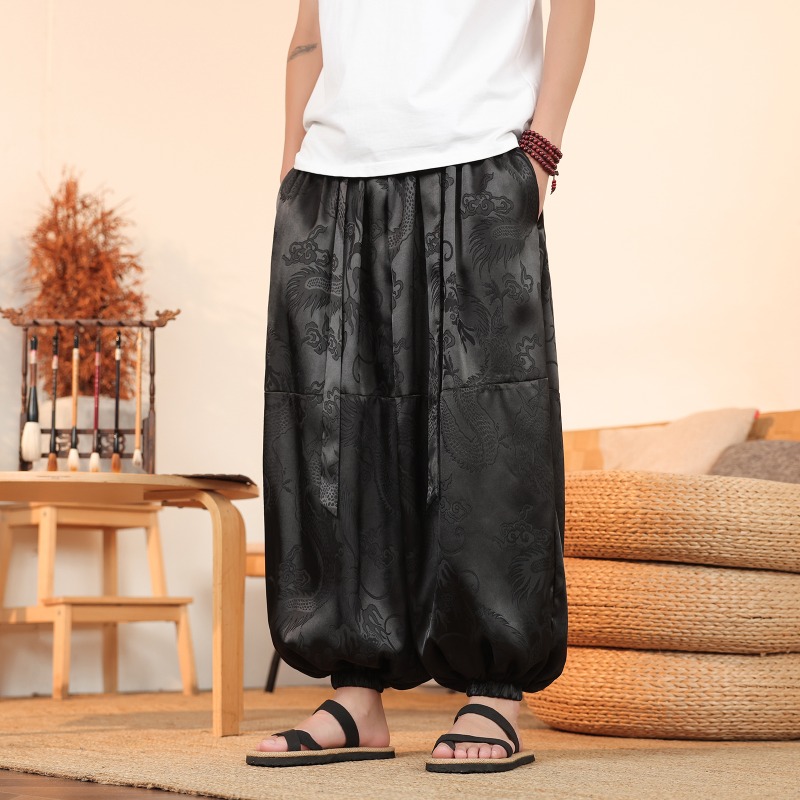 メンズワイドレッグパンツ 夏用アイスシルク 薄手 ハルンパン - Summer Light Clothing のレビューと価格
