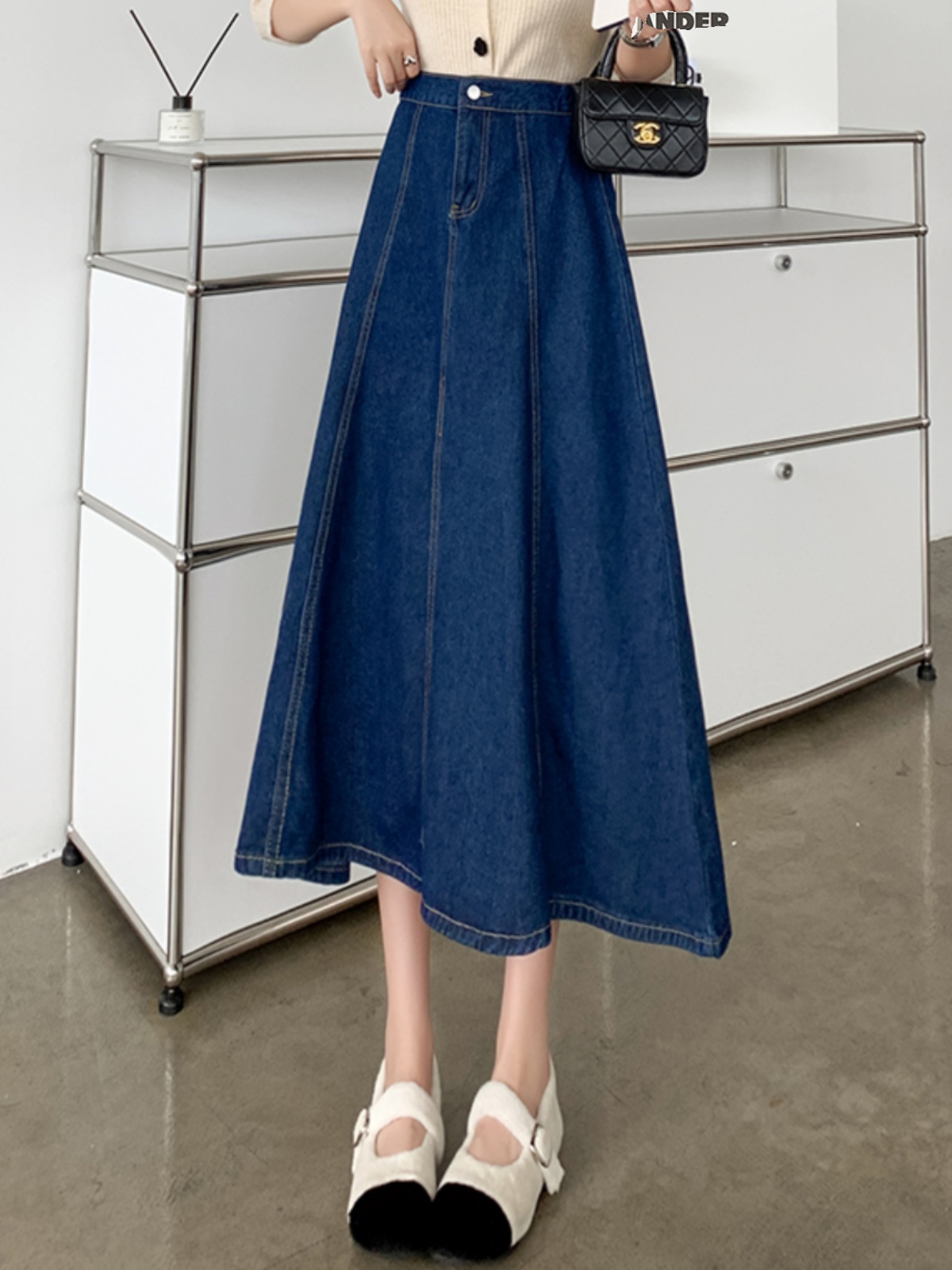 エミリー・クルド推奨 ハイウエストAラインミディスカート デ - Summer Clothing Recommendations のレビューと価格