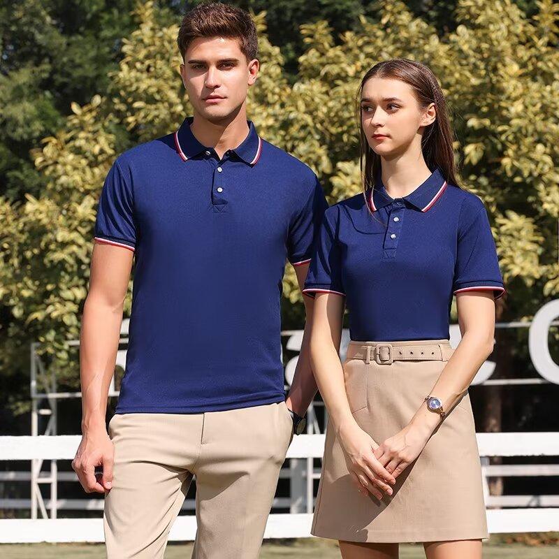 カスタムロゴ入りメンズポロシャツ、折り返し襟付き半袖、通気性 - Summer Clothing Logo のレビューと価格