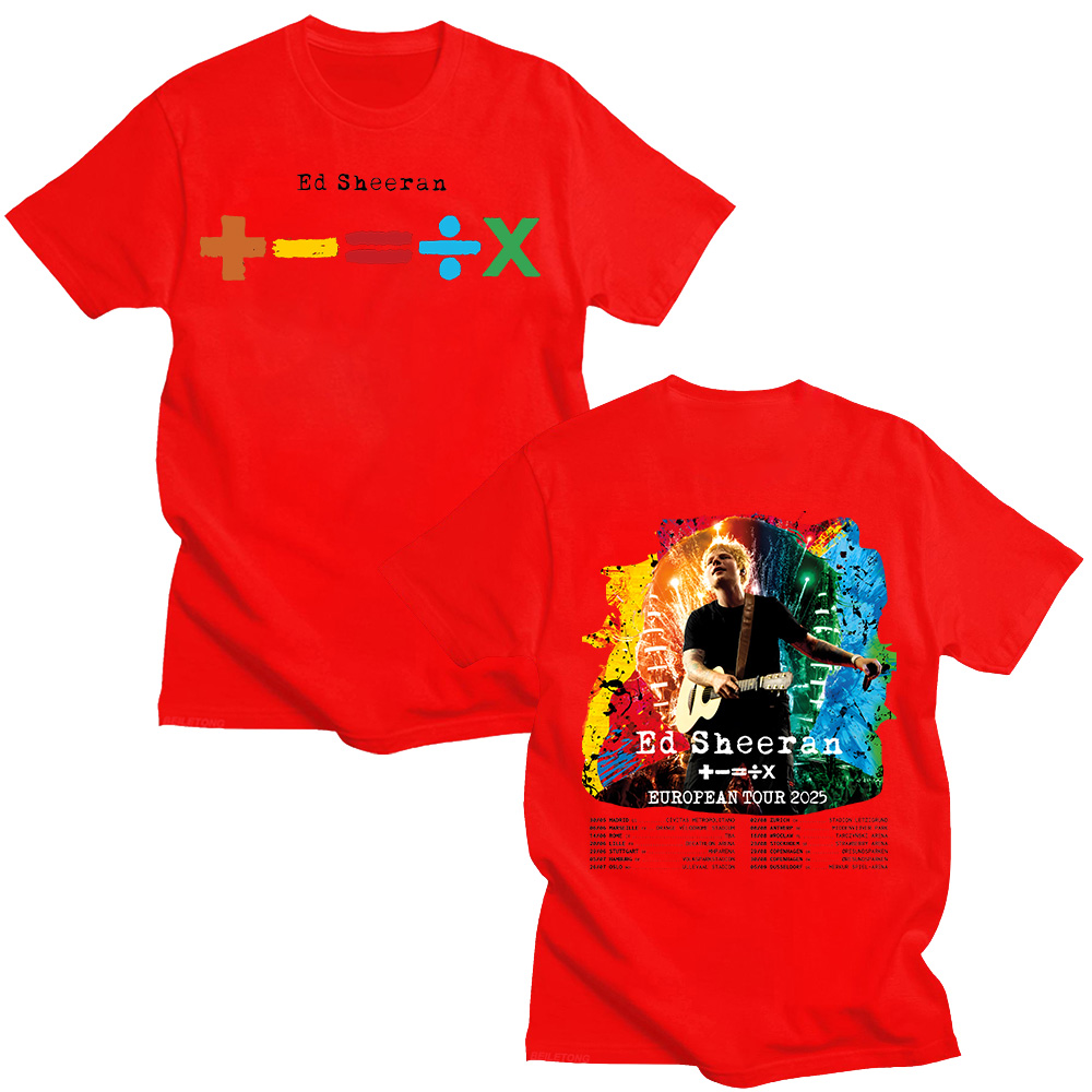 エド・シーラン ヨーロッパ ツアー 2025 Tシャツ男性と - Summer Clothing Gif のレビューと価格