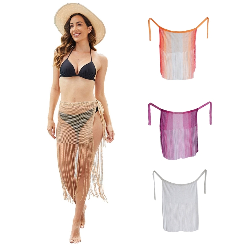 トリミングされたビーチsarong-pareo-女性のタッセ - Sarong Pareo Wrap のレビューと価格