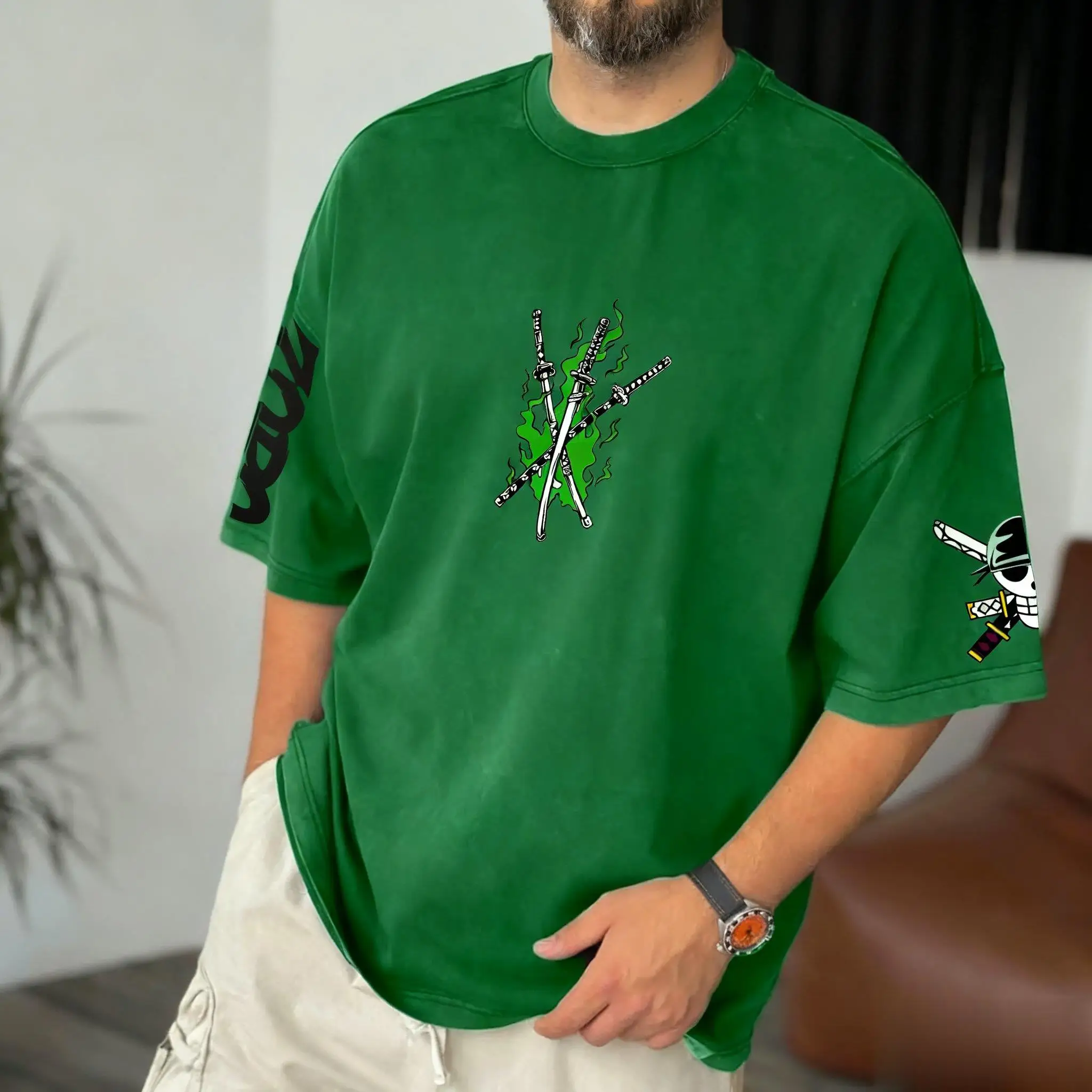 夏 Y2K アニメ ワンピース ゾロ グラフィック Tシャツ - Summer Clothing Types のレビューと価格