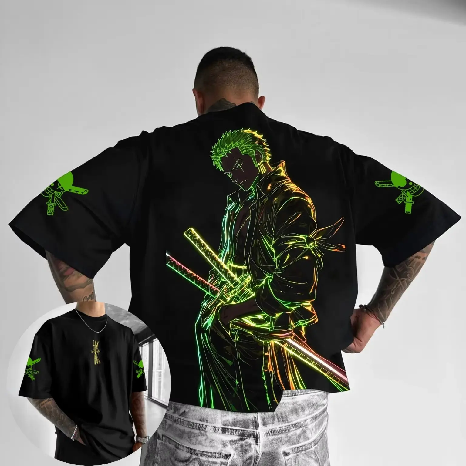 夏 Y2K アニメ ワンピース ゾロ グラフィック Tシャツ - Summer Clothing Types のレビューと価格